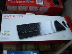 3x Microsoft wireless keyboard and mouse set.