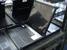 MasterView MAX rack mounted monitor and keyboard. CL1208.
