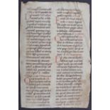 Rituale, Benedictio salis et aque. 1 Bl.
Rituale. - Benedictio salis et aque. Einzelblatt aus