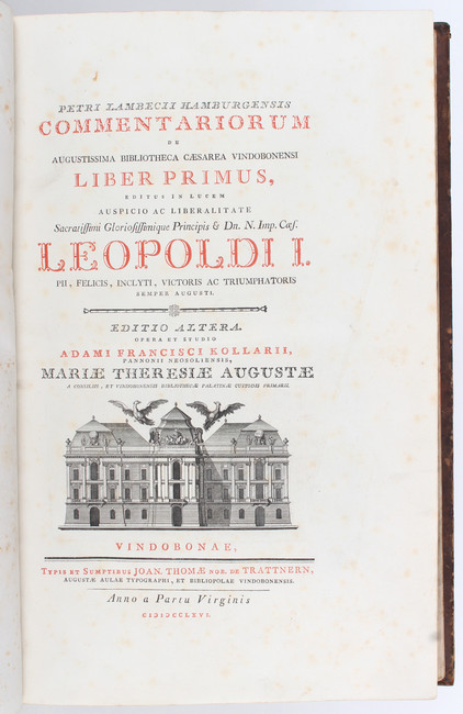 Lambeck, Commentariorum liber. Bd. 1+2
Lambeck, P. Commentariorum de Augustissima Bibliotheca - Image 2 of 5