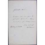 Bunsen, Eigenh. Brief m. U.
Bunsen, Robert Wilhelm (Chemiker; 1811-1899). Eigenhändiger Brief mit