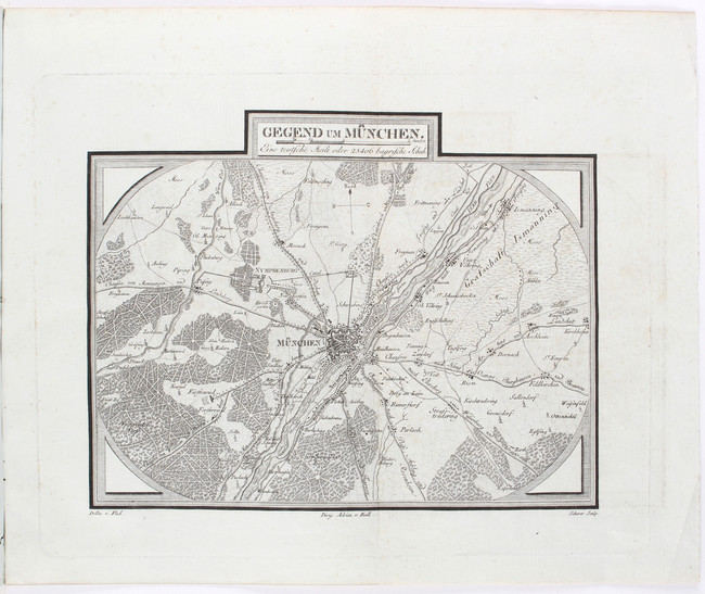 Riedl, Reise Atlas. 1 Bd. u. 2 OU.
Bayern. - Riedl, A. v. Reise Atlas von Bajern oder Geographisch-