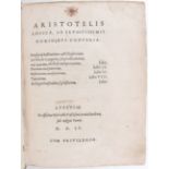 Aristoteles, Logica
Aristoteles. Logica, ab eruditissimis hominibus conversa. 7 Tle. in 1 Bd. Paris,