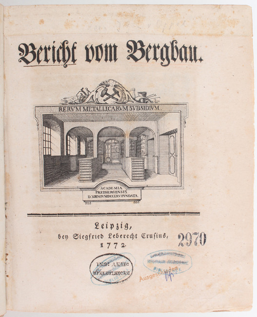 (Kern), Bericht vom Bergbau
(Kern, J. G.). Bericht vom Bergbau. Leipzig, S. L. Crusius, 1772. 4to ( - Image 2 of 5