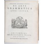 Vossius, De arte grammatica
Vossius, G. J. De arte grammatica libri septem. 4 Tle. in 1 Bd.