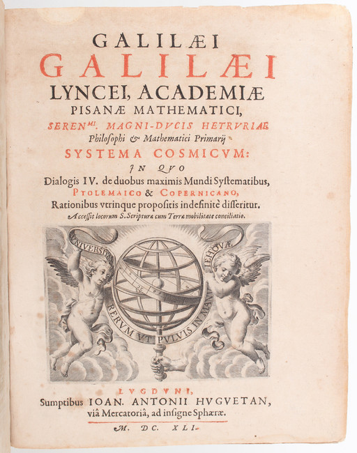 Galilei, Systema cosmicum
Galilei, G. Systema cosmicum: in quo dialogis IV. de duobus maximus - Image 2 of 4