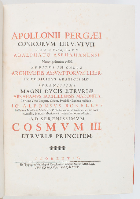 Apollonius Pergaeus, Conicorum
Apollonius Pergaeus. Concicorum lib. V. VI. VII. paraphraste
