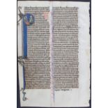 Biblia latina, 1 Bl. (Richter)
Biblia latina. - Richter. - Einzelblatt aus einer lateinischen