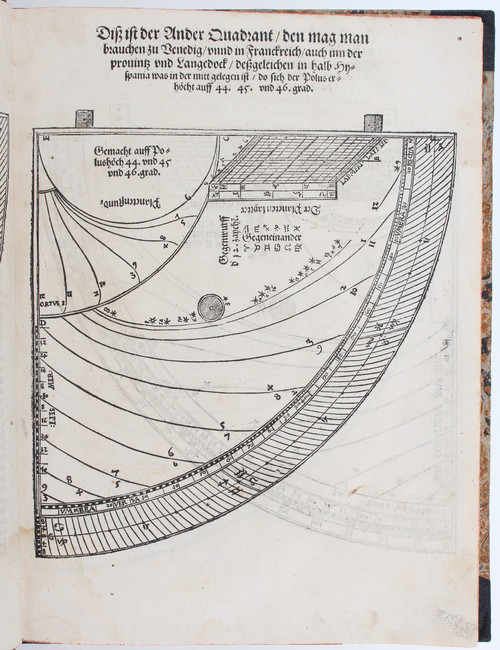 Apian, Instrument Buch
Apian, P. Instrument Buch. Ingolstadt, (P. Apian), 1533. Fol. (27,5:21 cm). - Image 4 of 5