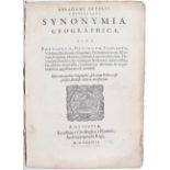Ortelius, Synonymia geographica
Ortelius, A. Synonymia geographica, sive populorum, regionum,