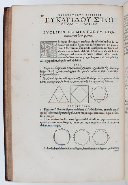 Euclid, (Elementa). 1550
Euclid. (Elementa). Sex libri priores, de geometricis principiis, - Image 3 of 3