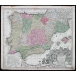 Spanien. Seutter
Spanien. "Novissima et accuratissima Regnorum Hispaniae et Portugalliae mappa