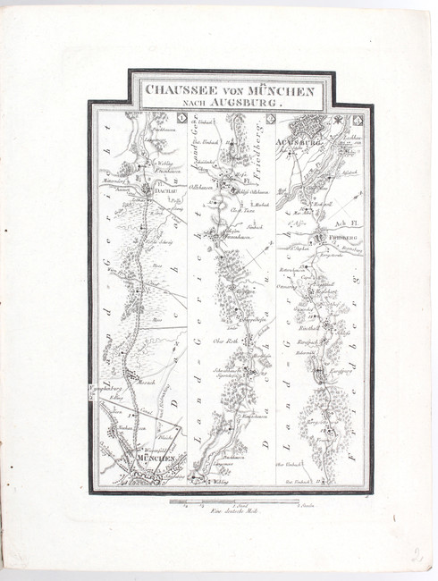 Riedl, Reise Atlas. 1 Bd. u. 2 OU.
Bayern. - Riedl, A. v. Reise Atlas von Bajern oder Geographisch- - Image 4 of 4