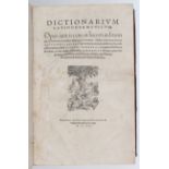 Cholinus/Frisius, Dictionarium
Cholinus, P. & J. Fries. Dictionarium latinogermanicum. Opus iam