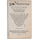 Numerus et tituli cardinalium. 1545
Numerus et tituli cardinalium, archiepiscorum, & episcoporum