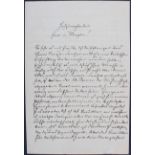 Baer, Eigenh. Brief m. U.
Baer, Karl Ernst v. (Naturforscher u. Zoologe, Entdecker der