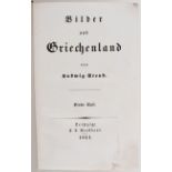 Steub, Griechenland. 2 Bde.
Steub, L. Bilder aus Griechenland. 2 Bde. Leipzig, Brockhaus, 1841. (