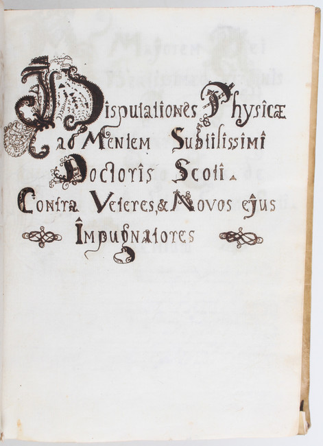 Disputationes Physicae ad mentem Scoti
Duns Scotus. - Disputationes physicae ad mentem - Image 2 of 6