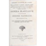 Jussieu, Genera plantarum
Jussieu, A. L. de. Genera plantarum secundum ordines naturales