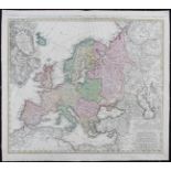 "Europa". Homann E. 1743 / 27 Bll.
"Europa". Altkol. Kupf.-Kte. von J. M. Haas bei Homann Erben,