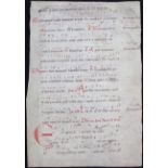 Graduale, Einzelblatt
Graduale cum neumis. - Einzelblatt aus einer liturgischen Handschrift auf
