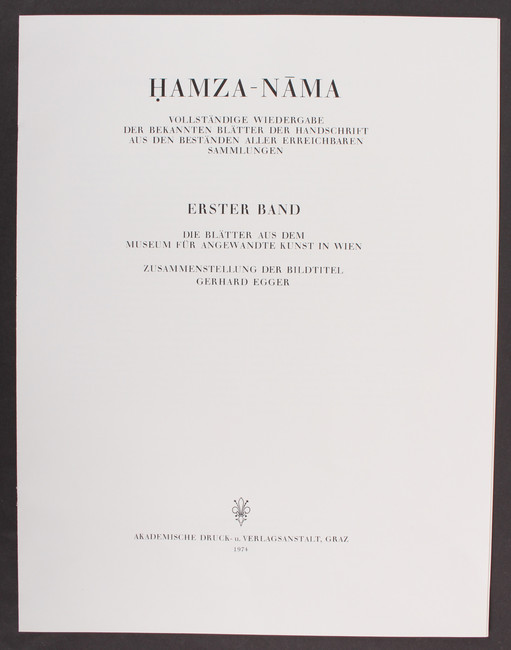 Hamza-Nama. Faks. 2 Bde.
Faksimiles. - Hamza-Nama. Vollständige Wiedergabe der bekannten Blätter der - Image 2 of 4