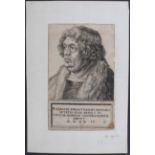 Dürer, W. Pirckheimer (Kopie). 2 Bll.
Dürer, Albrecht. - Nach. Bildnis des Willibald Pirckheimer.