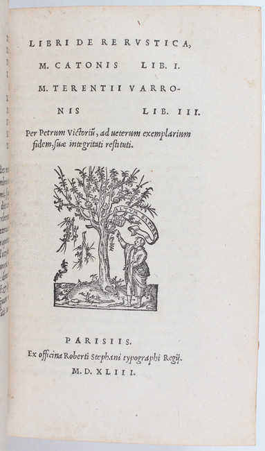 (Scriptores rei rusticae)
(Scriptores rei rusticae). 4 (von 5) Tle. in 1 Bd. Paris, R. Stephanus ( - Image 2 of 5