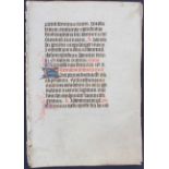 Stundenbuch, 11 Bll. ("Memoria...")
Stundenbuchblätter. - 11 Bll. aus einem lateinischen Stundenbuch