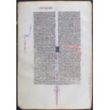 Biblia latina, 13 Bll. (Jeremia u.a.)
Biblia latina. - 13 Bll. aus einer lateinischen