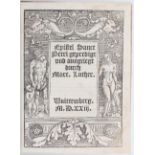 Luther, Epistel Sanct Petri gepredigt
Luther, M. Epistel Sanct Petri gepredigt und ausgelegt.