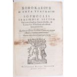 Sophokles, Tragoediae septem
Sophokles. Tragoediae septem (graece & latine). Una cum omnibus Graecis