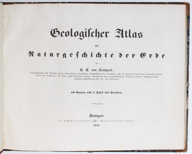 Leonhard, Geologischer Atlas & Vulkane
Leonhard, K. C. v. Geologischer Atlas zur Naturgeschichte der - Image 2 of 5