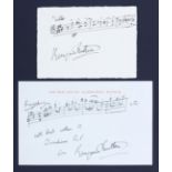 Britten, 2 Blätter mit Notenzeile
Autographen. - Britten, Benjamin (Komponist; 1913-1976). 2 Blätter