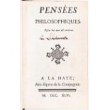 (Diderot), Pensées philosophiques
(Diderot, D.). Pensées philosophiques. "A La Haye, Aux dépens de