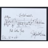 Einem, 3 musikalische Albumblätter
Autographen. - Einem, Gottfried v. (Komponist; 1918-1996). 3