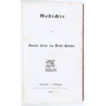 Droste-Hülshoff, Gedichte
Droste-Hülshoff, A. v. Gedichte. Stuttgart u. Tübingen, Cotta, 1844. (18: