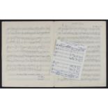 Hessenberg, 2 Musikmanuskripte
Autographen. - Hessenberg, Kurt (Komponist; 1908-1994). Burleske -