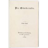 (Arnim), Die Günderode
(Arnim, B. v.). Die Günderode. 2 Tle. in 1 Bd. Grünberg u. Leipzig, Levysohn,