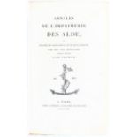 Renouard, L'imprimerie des Alde. 3 Bde.
Aldinen. - Renouard, A. A. Annales de l'imprimerie des Alde,