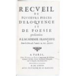 Recueil de plusieurs pieces. 2 Bde.
Academie française. - Recueil de plusieurs pieces d'eloquence et