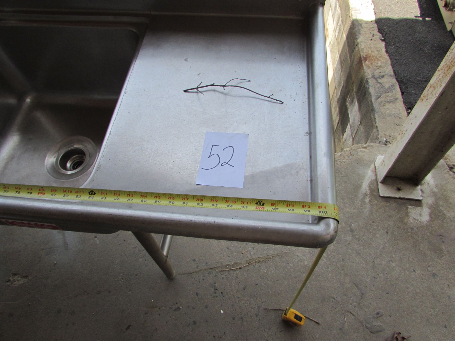 Stainless Steel Sink 3 Compartment with 2 Drainboards and Legs - Image 2 of 7