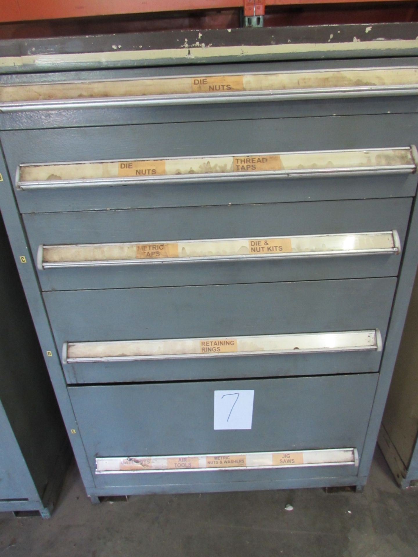 5 Drawer Industrial Cabinet w/Dividers