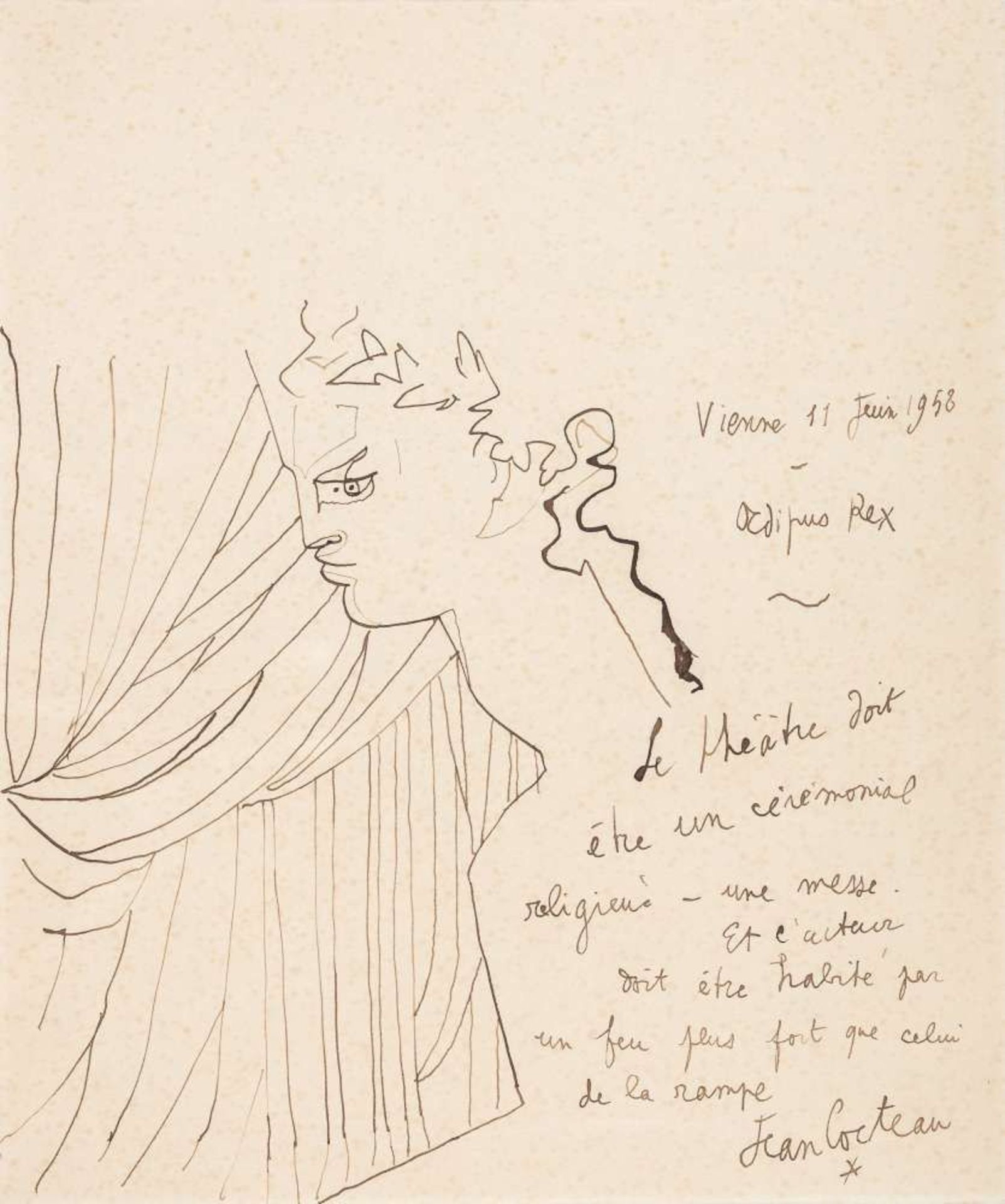 Opening: 3000 EUR        Jean Cocteau  (Maisons-Laffitte bei Paris 1889 - 1963 Milly-la-Forêt bei