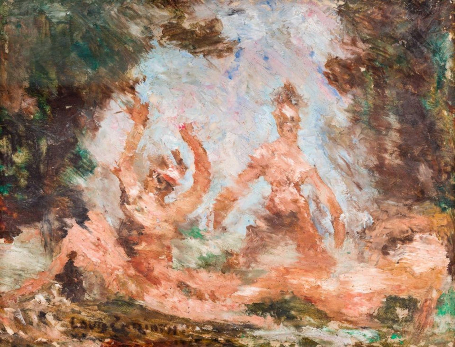 Opening: 18000 EUR        Lovis Corinth  (Tapiau, Ostpreußen 1858 - 1925 Zandvoort)  Badende im