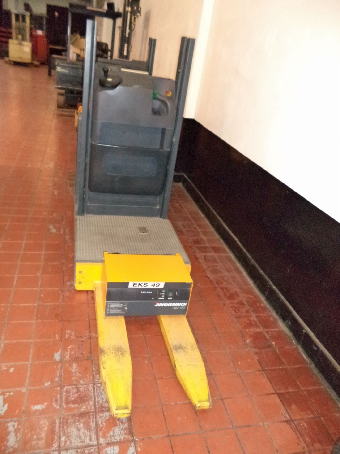 2009 Jungheinrich model EKS 110 L 100 E electric "man aloft" ride-on stock picker pallet truck - Image 7 of 7