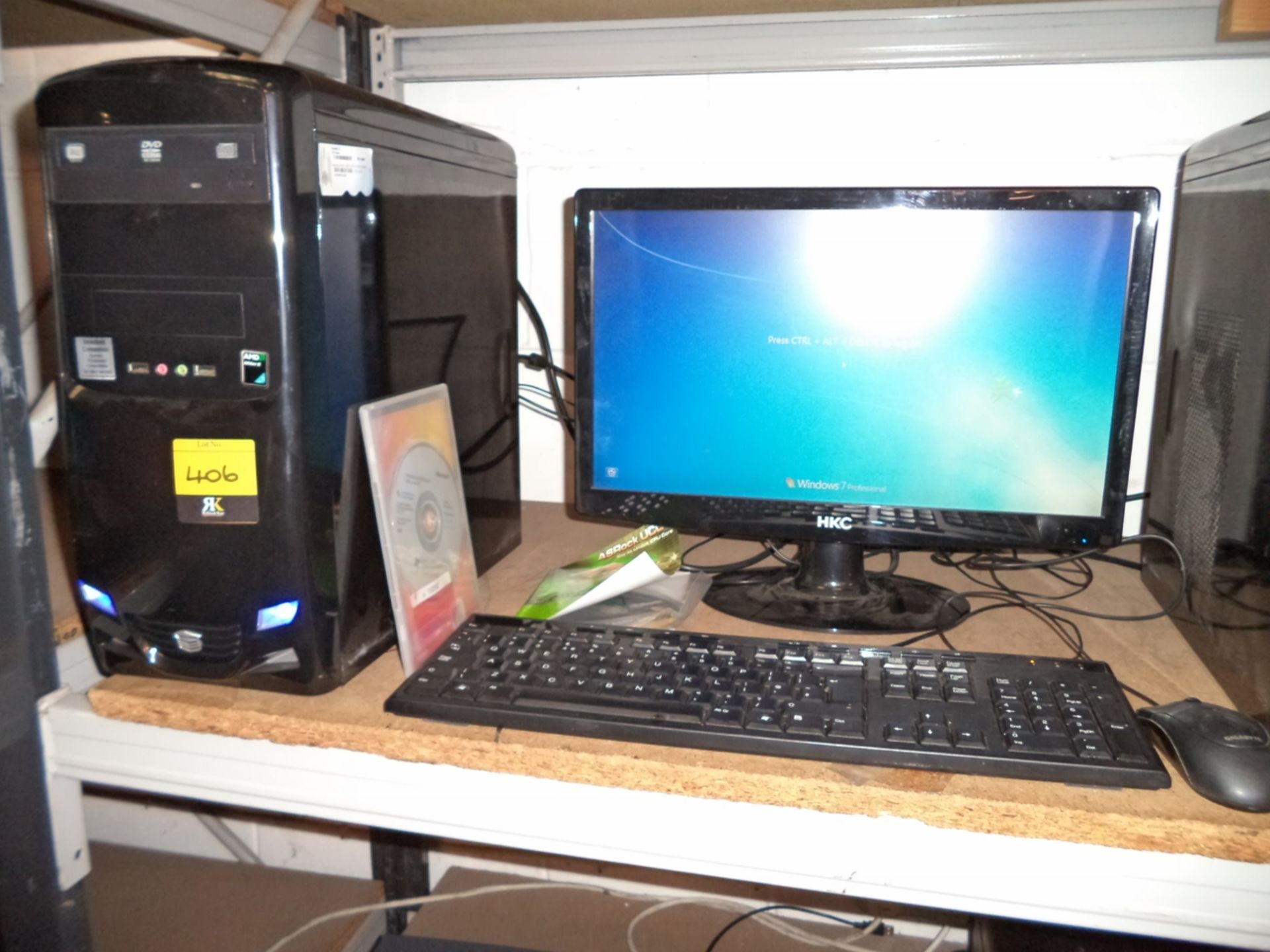 Desktop computer with AMD Athlon 2 x 2 250 processor @ 3GHz, 8Gb RAM, 250Gb HDD, DVD multi recorder,