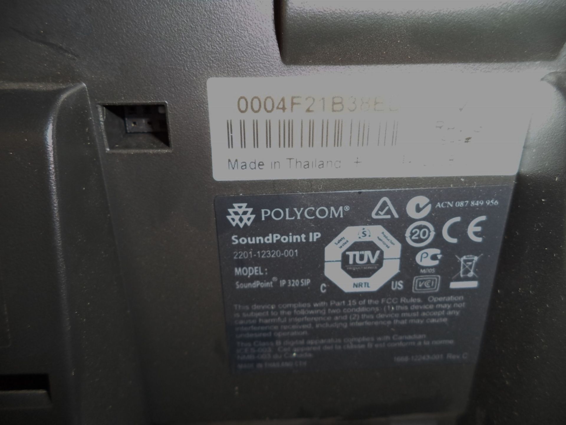 2 off Polycom Soundpoint model IP320SIP VOIP phones - Image 3 of 3