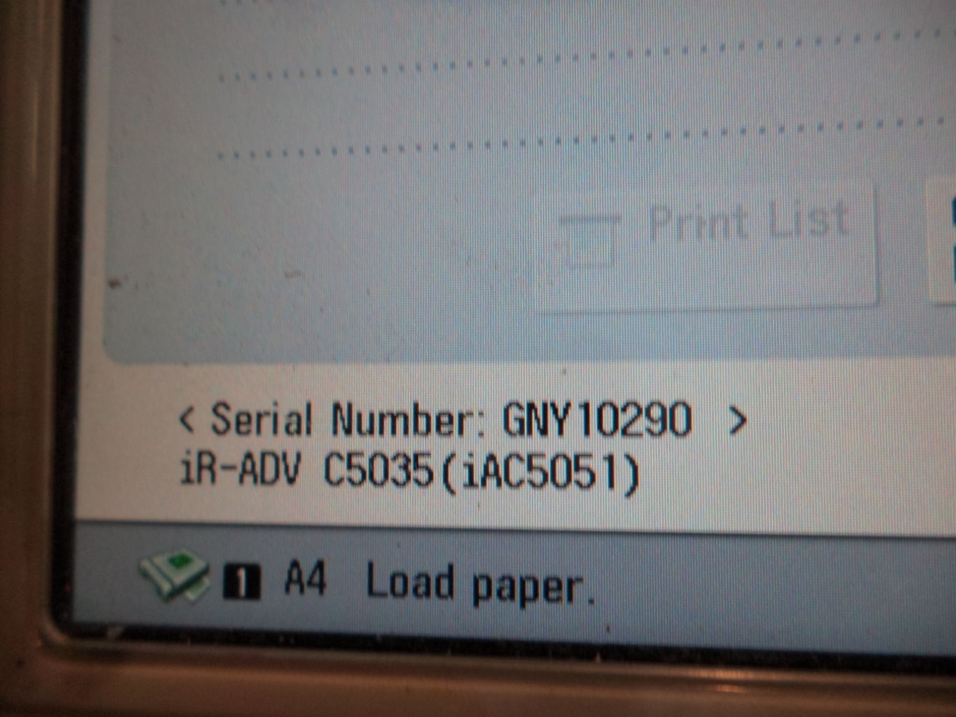 Canon Image Runner Advance model C5035i floorstanding colour copier with 2 off A3/A4 paper - Image 8 of 11