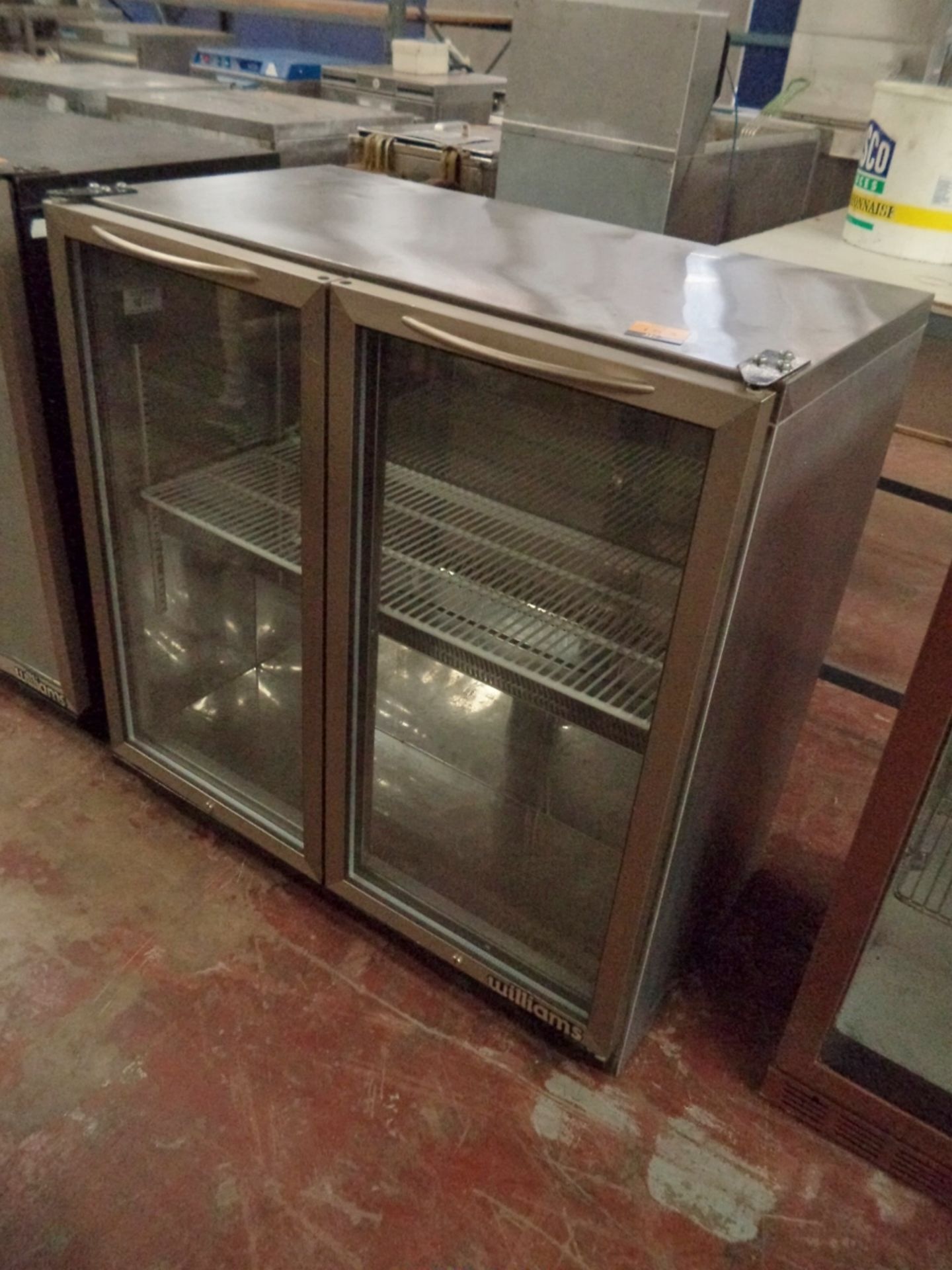 Williams model BC2SS brushed steel twin door clear fronted bar fridge - Image 2 of 4